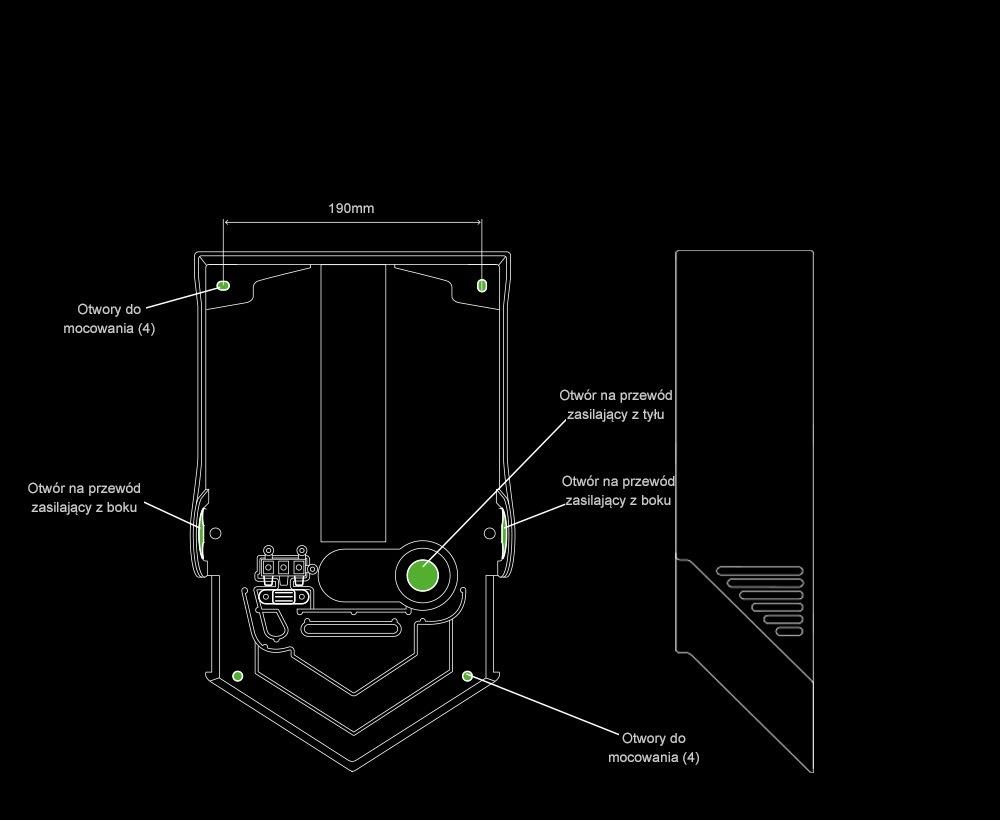 Dyson Airblade V hand dryer internal dimensions